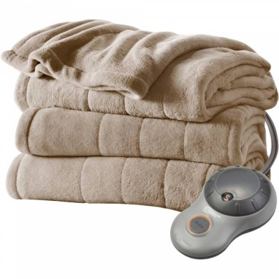 Electric Battery Heated Plush Blanket