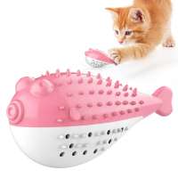 Cat Toothbrush Catnip Toys Cleaning Kitten Toy ball Pet Molar puzzle bite resistant pet toys